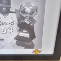 Large View Shaquille O'Neal Lakers Framed Art 93x40cm Wicked NBA Memorabilia