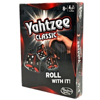 Hasbro Gaming Yahtzee Classic Board Game 5 Dice Shaker 80 Cards