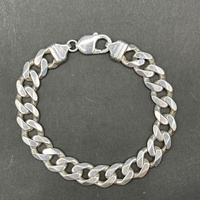 Mens 925 Sterling Silver Curb Link Bracelet