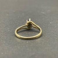 Ladies 9ct Yellow Gold Blue Gemstones and Diamonds Ring