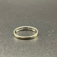 Ladies 9ct White Gold Natural Diamond and Sapphire Ring