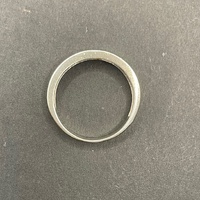 Mens 9ct White Gold Diamond Ring Band