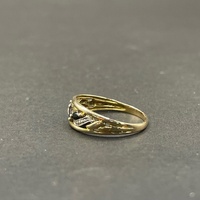 Ladies 9ct Yellow Gold Blue Sapphire Ring