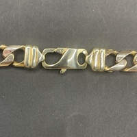 Mens 9ct Yellow Gold Chunky Curb Link Necklace