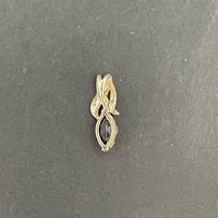 Ladies 9ct Yellow Gold Blue Gemstone Pendant