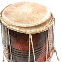 Large View Handmade Dholak Drum Rope Style Traditional Percussion Instrument