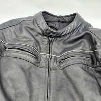 Torque Black Leather Motorcycle Jacket XXXL Biker Cruiser Touring