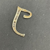 Ladies 9ct Yellow Gold Natural Diamond Letter J Pendant