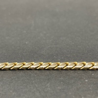 Unisex 9ct Yellow Gold Tight Curb Link Bracelet