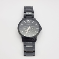 Large View Chisel Black Tone with Multifunction Dial Bracelet Men's Watch 5829276