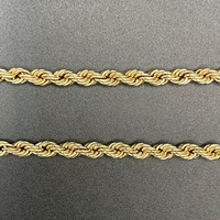 Unisex 9ct Yellow Gold Twist Rope Link Necklace
