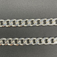Mens 925 Sterling Silver Curb Link Necklace