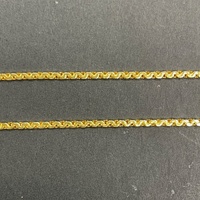 Unisex 22ct Yellow Gold Box Link Necklace