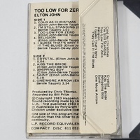 Elton John Too Low For Zero 1983 Cassette Tape Vintage Classic Pop