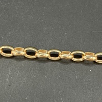 Ladies 9ct Yellow Gold Oval Belcher Link Bracelet