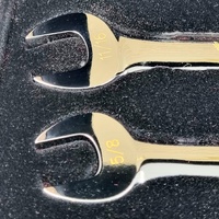 Snap-On Collector Wrench Set 5pc 24K Gold Engraved Nickel Chrome Boxed