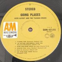 Herb Alpert and The Tijuana Brass Going Places A&M Records Vinyl Record