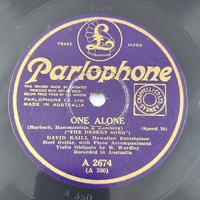 Parlophone The Desert Song One Alone 78 RPM Vintage Phonograph Record