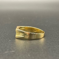Mens 18ct Yellow Gold Natural Diamond Signet Ring