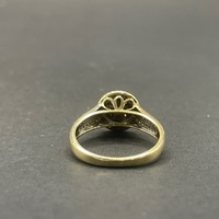 Ladies 9ct Yellow Gold Natural Diamond Cluster Ring