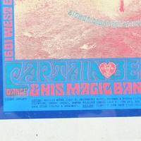 Vintage 1967 Flash Concert Poster The Doors Lothar Hand People Beefheart