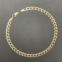 Unisex 9ct Yellow Gold Curb Link Bracelet