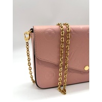 Louis Vuitton Felicie Pochette Rose Poudre Monogram Empreinte Crossbody