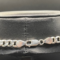 Mens 925 Sterling Silver Curb Link Necklace