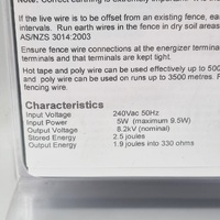 O'Briens Electric Fence Mains Energiser 220/1400