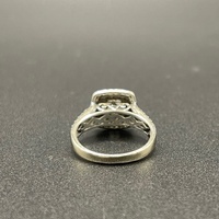 Ladies 14ct White Gold Natural Diamond Ring