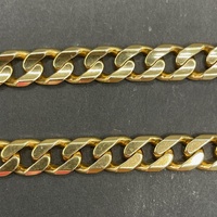 Mens 10ct Yellow Gold Curb Link Necklace
