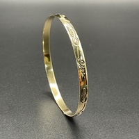Ladies 9ct Yellow Gold Round Bangle