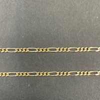 Unisex 9ct Yellow Gold Figaro Link Necklace