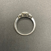 Ladies 9ct White Gold Natural Diamond Cluster Ring