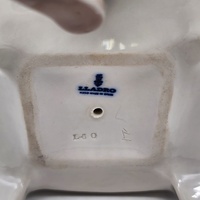 Lladro 1229 Young Harlequin Porcelain Figurine Retired Boy with Cat on Chair