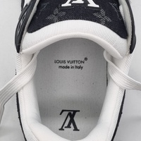 Louis Vuitton LV Trainer Black Monogram Denim US 12 MS026412 1A9JGB