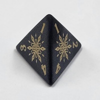 Unbranded 7-Piece Role-Playing Game Die Set With crystal shaped Pendant Pre-owned