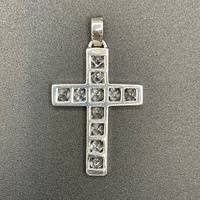 Ladies 925 Sterling Silver Cubic Zirconia Cross Pendant