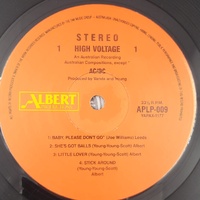 AC/DC High Voltage Vinyl LP 1987 Albert Productions Australian Reissue