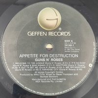 Guns N' Roses Appetite for Destruction 1987 AU Vinyl LP Geffen 24148-1