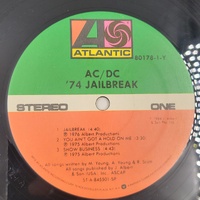 AD/DC 74 Jailbreak 1984 Albert Productions Atlantic Vinyl LP Record