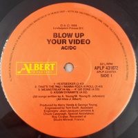 AC/DC Blow Up Your Video 1988 Vinyl LP Albert Productions Australian Pressing