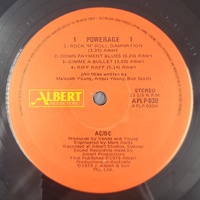 AC/DC Powerage 1987 Albert Productions Reissue Australian Pressing Vinyl Record