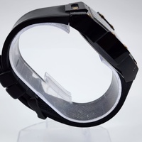 Guess Mens Rose Gold Black Silicone Multifunction Skeleton Dial Watch GW0203G8