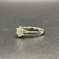 This Ladies 14ct White Gold Natural Diamond Engagement Ring