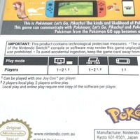 Pokémon Let's Go Pikachu Nintendo Switch Game