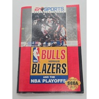 Bulls Versus Blazers And The NBA Playoffs Sega Genesis Video Game