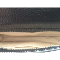 AJE Chance Leather Crossbody Bag Black and White Genuine Leather