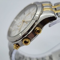 Citizen F500-S101395 Unisex Watch Two Tone Stainless Steel White Dial