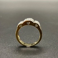 Ladies 18ct Yellow Gold Natural Diamond Cluster Ring